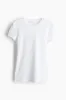 H & M - Fitted microfibre T-shirt - White sold by H&M