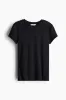 H&M - Fitted T-shirt - Black sold by H&M
