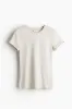 H&M - Fitted T-shirt - Beige sold by H&M