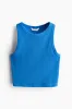 H&M - Cropped vest top - Blue sold by H&M