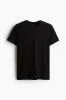 H & M - Slim Fit Pima cotton T-shirt - Black sold by H&M