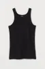 H&M - Ribbed vest top - Black sold by H&M