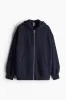 H & M - Oversized zip-through hoodie - Blue sold by H&M