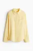 H&M - Linen-blend shirt - Yellow sold by H&M