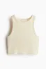 H&M - Cropped vest top - Yellow sold by H&M