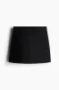 H&M - Linen-blend mini skort - Black sold by H&M