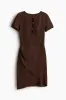 H & M - Bead-detail ruched dress - Beige sold by H&M