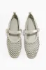 H&M - Perforated Mary Jane ballet pumps - Green sold by H&M