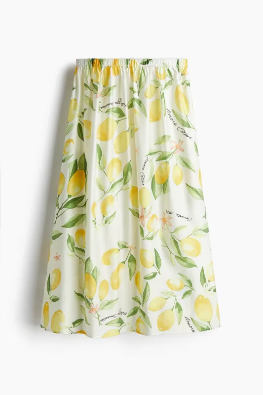 H & M - Flared skirt - Yellow sold by H&M
