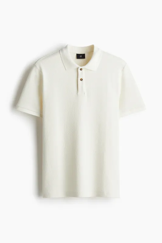 H&M - Slim Fit Polo shirt - White sold by H&M