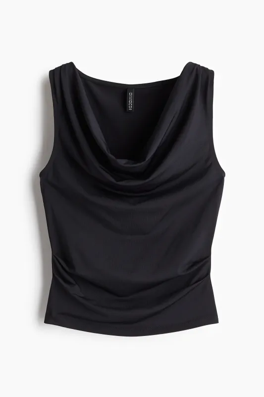 H & M - Draped top - Black sold by H&M