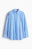 H&M - Oversized cotton poplin shirt - Blue sold by H&M