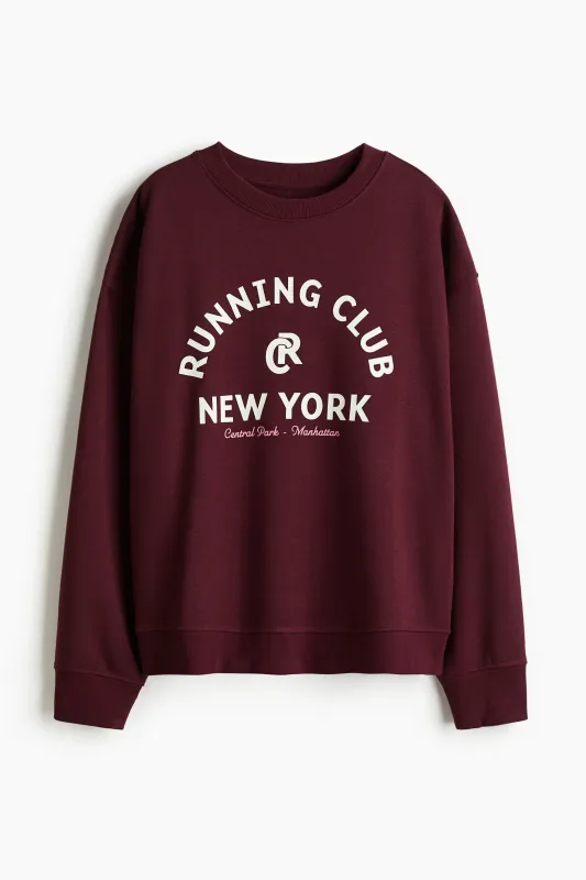 H & M - Text-motif sweatshirt - Red sold by H&M