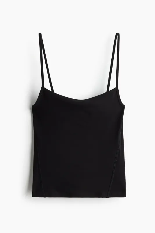 H & M - Jersey strappy top - Black sold by H&M
