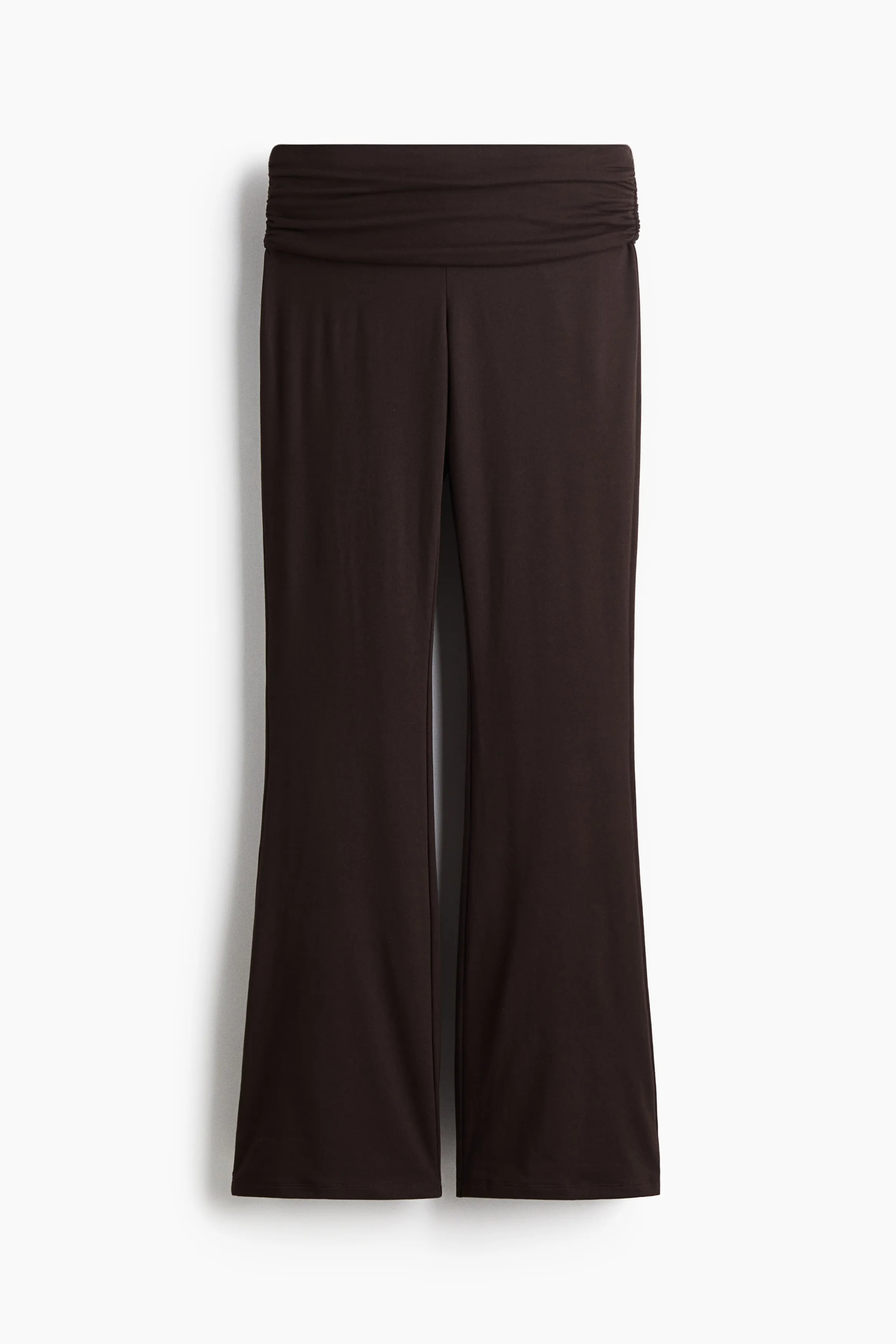 H & M - Gathered microfibre yoga pants - Brown sold by H&M