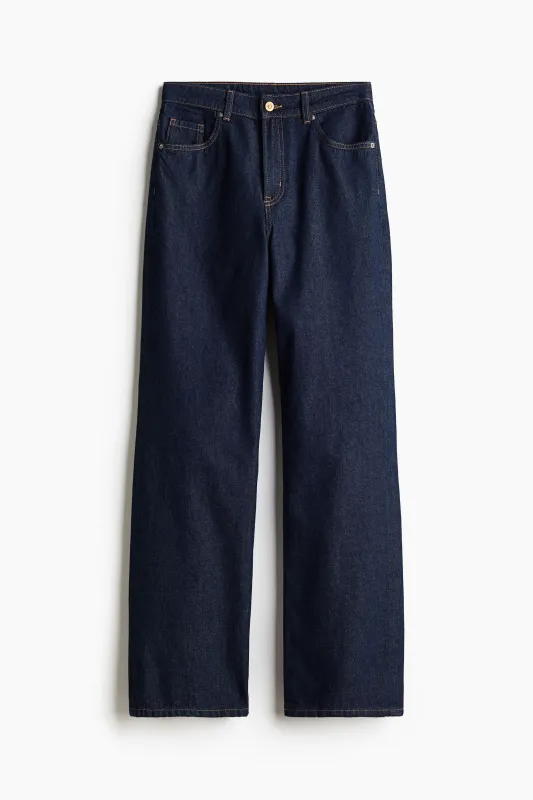 H & M - Wide High Jeans - Blue sold by H&M