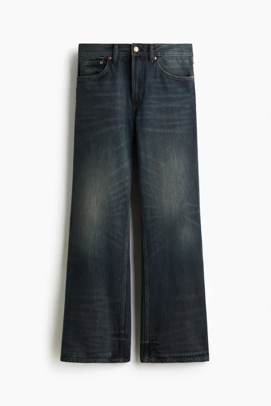 H & M - Bootcut Regular High Jeans - Blue sold by H&M
