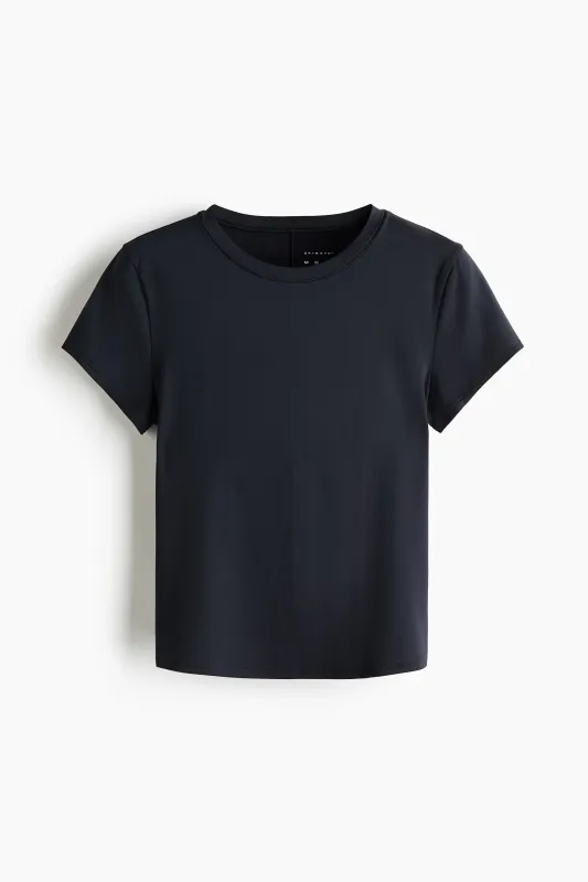 H & M - Sports top with DryMove - Black made by H&M