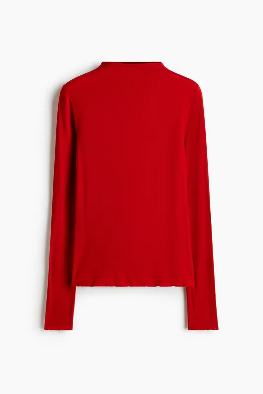 H & M - Turtleneck top - Red made by H&M