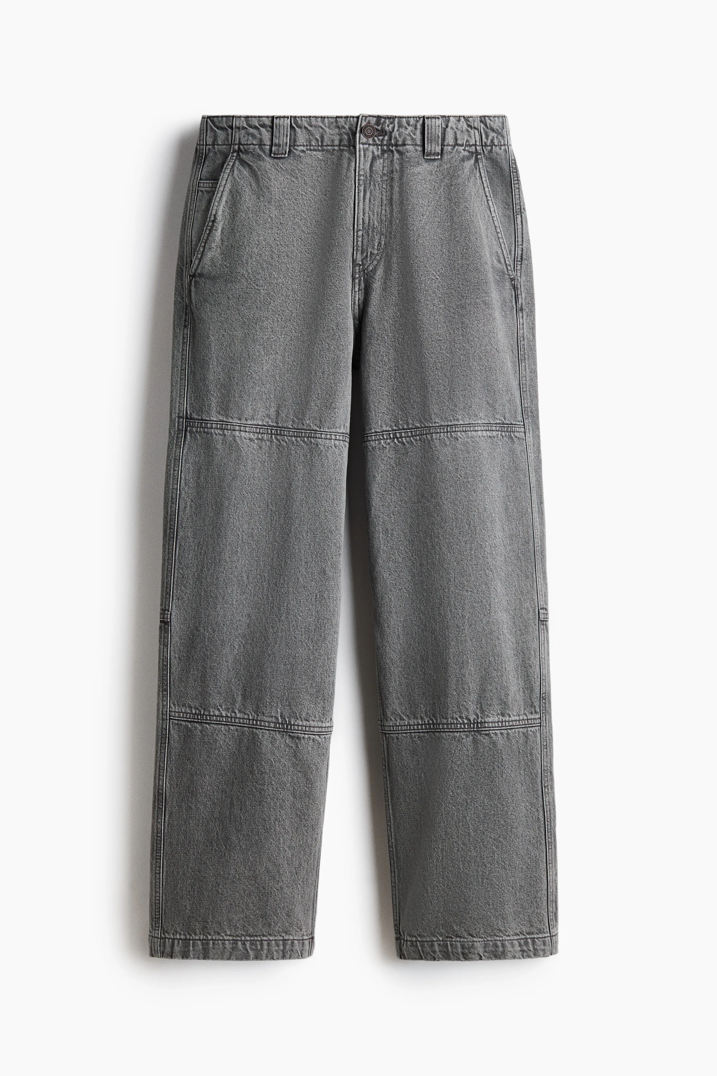 H & M - Loose Fit Worker jeans - Grey sold by H&M