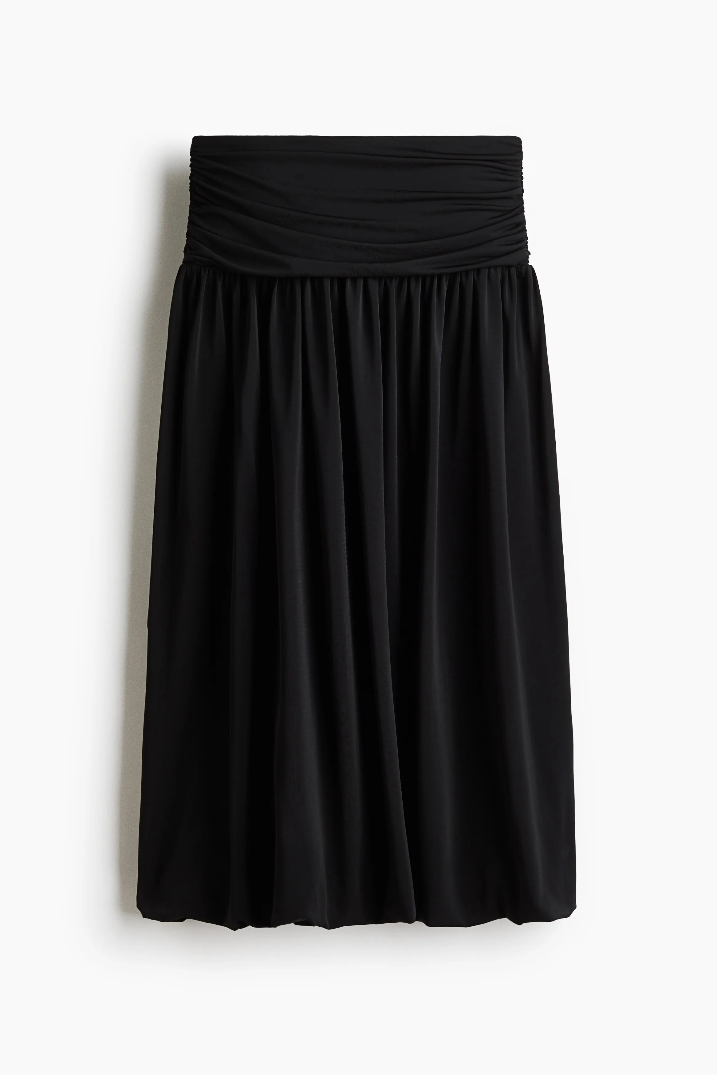 H & M - Bubble-hem jersey skirt - Black sold by H&M