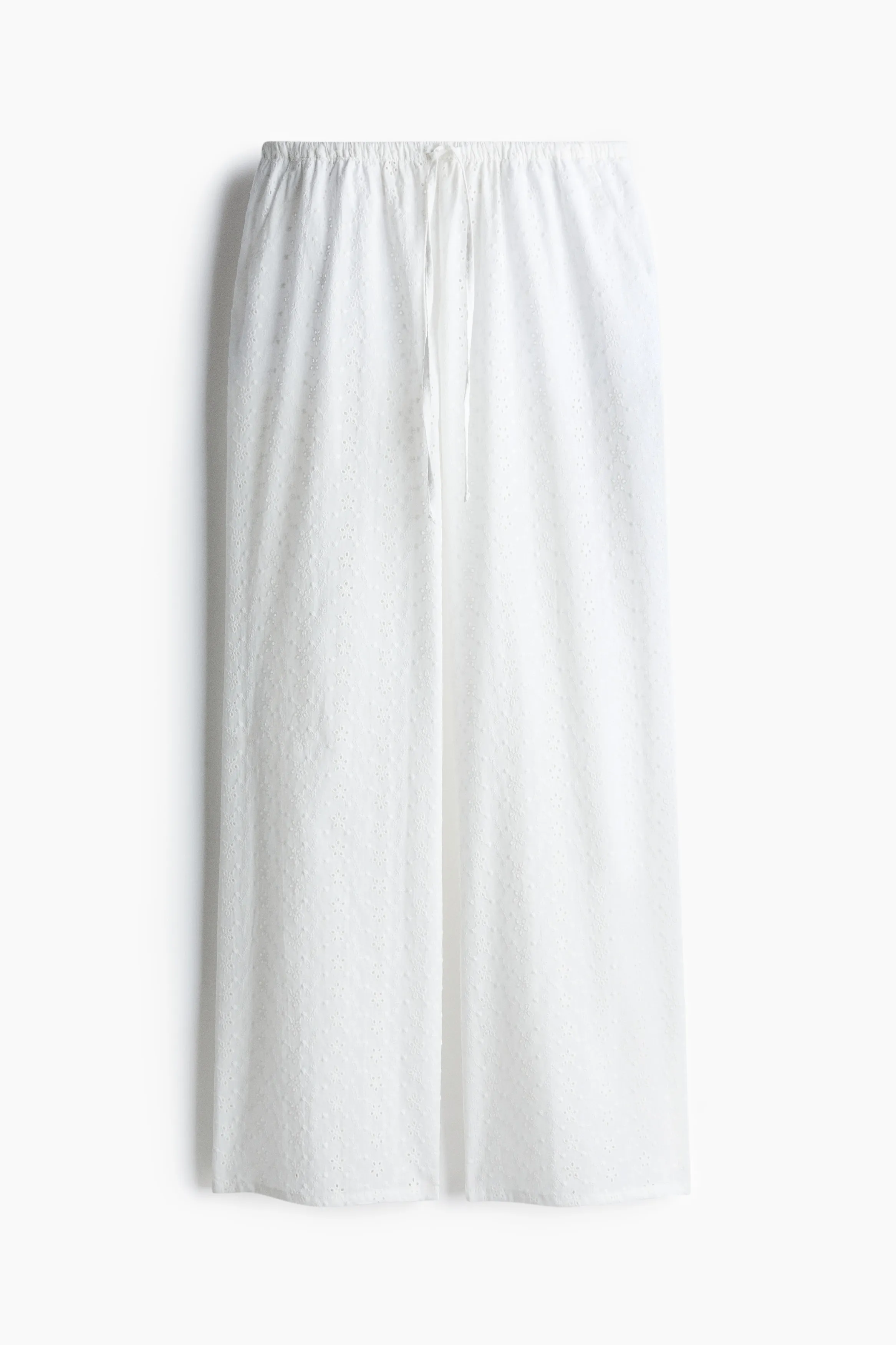H & M - Straight drawstring trousers - White sold by H&M