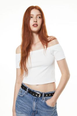 Ribbed off-the-shoulder top sold by H&M