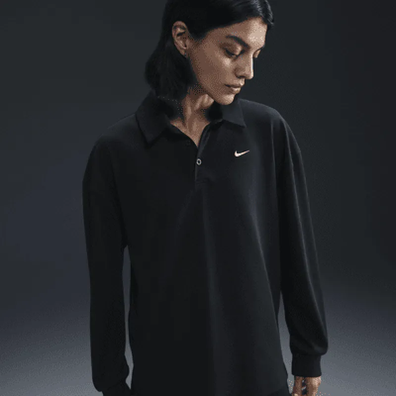 Nike Sportswear Essential Women's Oversized Long-Sleeve Polo sold by Nike