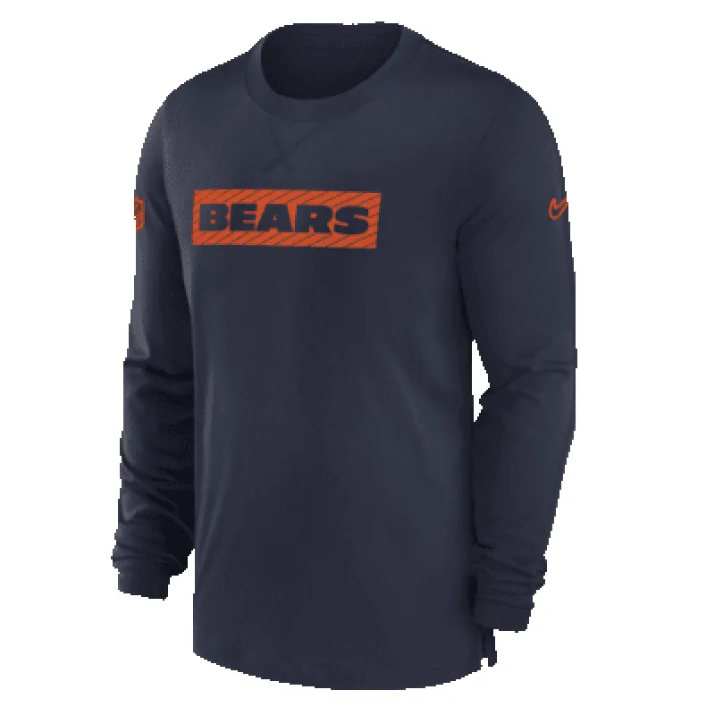 Chicago Bears Sideline Player Team Issue Men’s Nike Dri-FIT Long-Sleeve Top sold by Nike