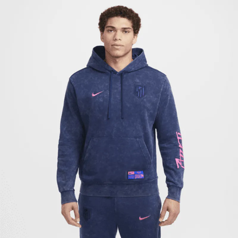 Atlético Madrid Club Third Men's Nike Soccer French Terry Pullover Hoodie made by Nike
