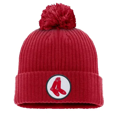 Boston Red Sox Cooperstown Peak Men's Nike MLB Cuffed Pom Beanie sold by Nike