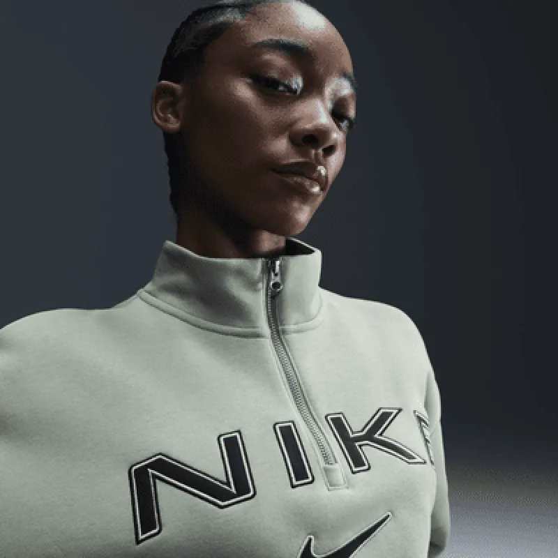 Nike Sportswear Phoenix Fleece Women's Oversized 1/4-Zip Logo Top sold by Nike