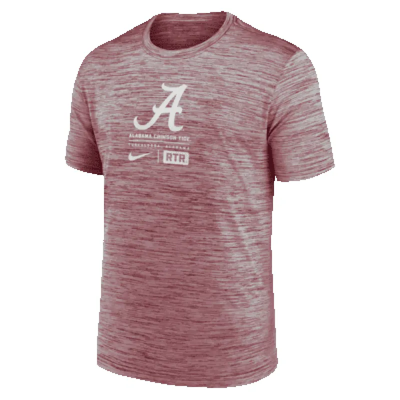 Alabama Crimson Tide Campus Center Block Velocity Men's Nike Dri-FIT College T-Shirt sold by Nike