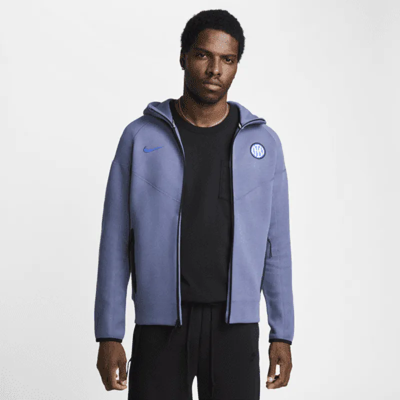Inter Milan Tech Fleece Windrunner Men's Nike Soccer Full-Zip Hoodie made by Nike
