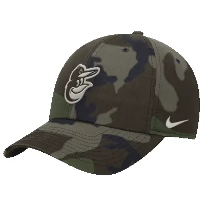 Baltimore Orioles Camo Club Men's Nike MLB Adjustable Hat sold by Nike