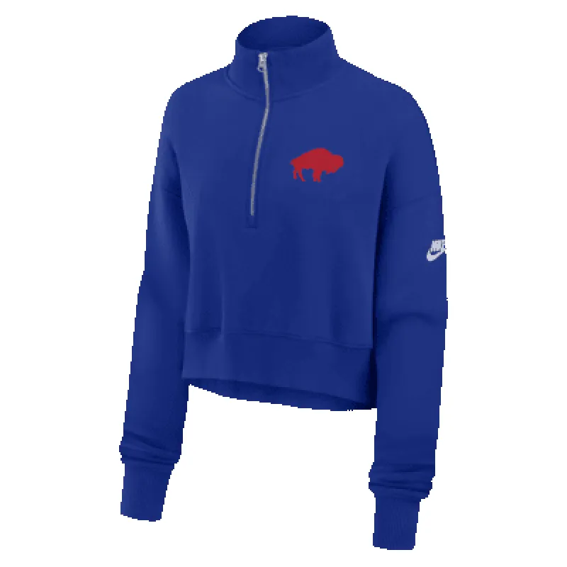 Buffalo Bills Rewind Phoenix Women's Nike NFL Cropped 1/4-Zip Crew sold by Nike