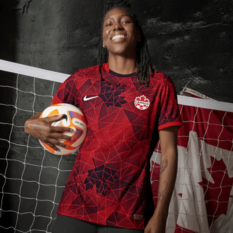 Canada 2023 Stadium Home Women's Nike Dri-FIT Soccer Jersey sold by Nike