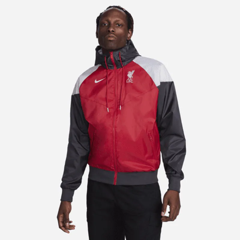 Liverpool FC Sport Essentials Windrunner Men's Nike Soccer Hooded Woven Jacket made by Nike