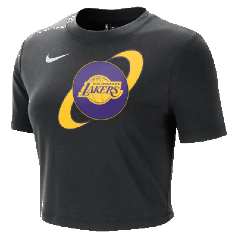 Los Angeles Lakers Courtside Women's Nike NBA Cropped Slim T-Shirt sold by Nike