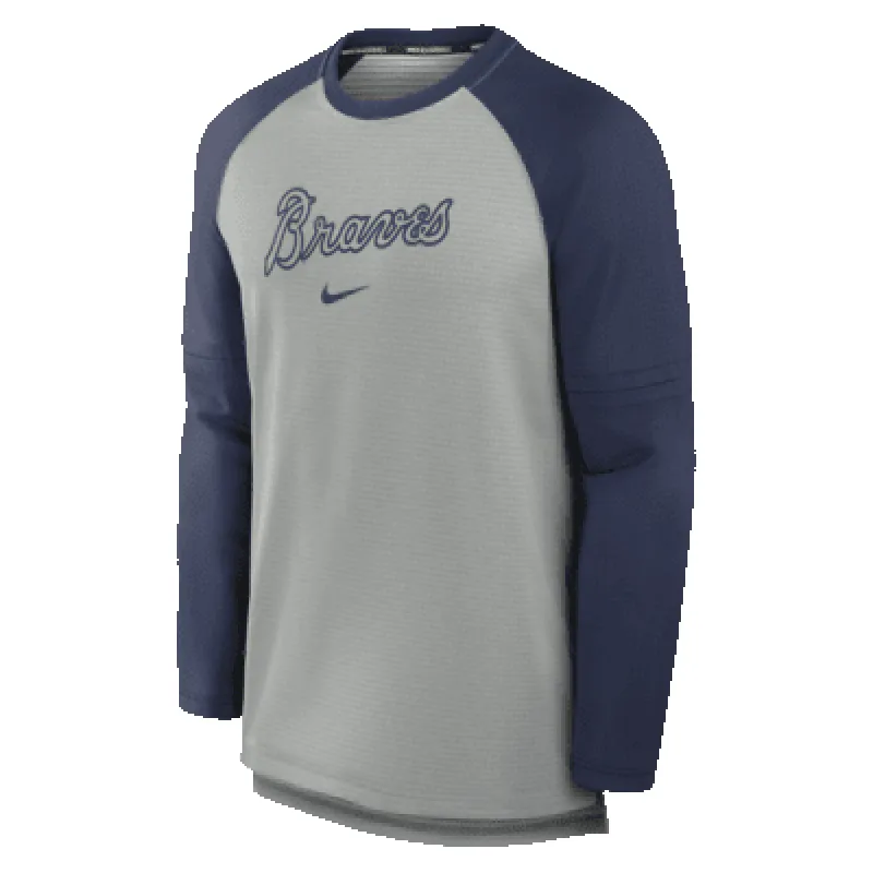 Atlanta Braves Authentic Collection Game Time Men's Nike Breathe MLB Long-Sleeve T-Shirt sold by Nike