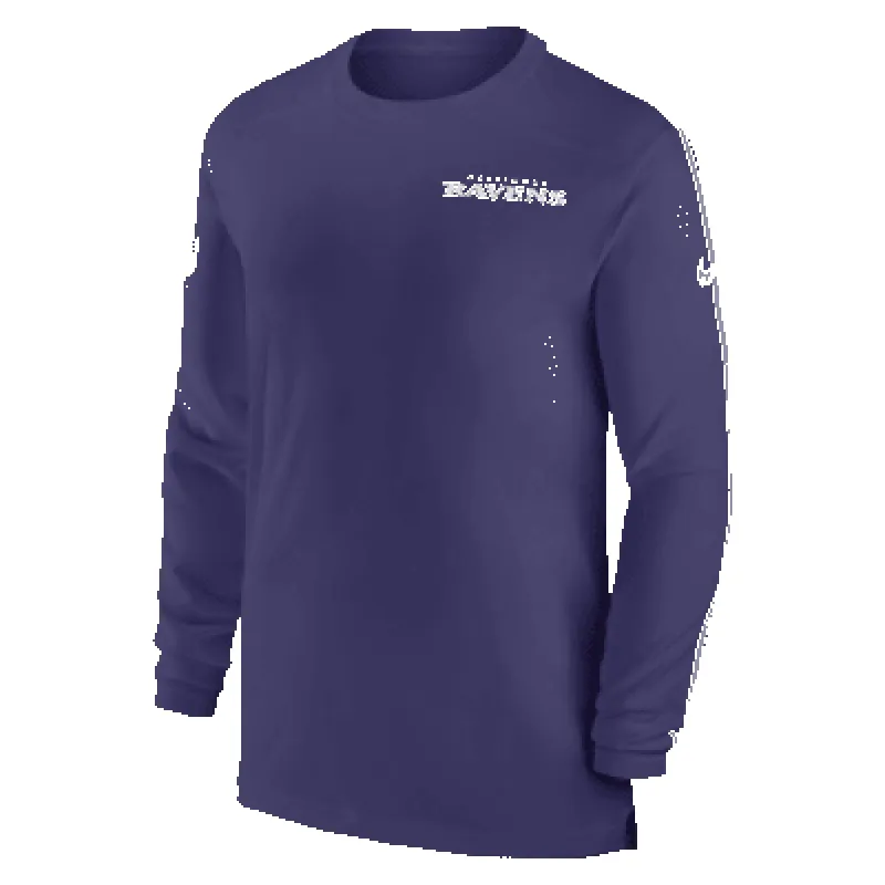 Baltimore Ravens Sideline Coach Men's Nike Dri-FIT NFL Long-Sleeve Top sold by Nike