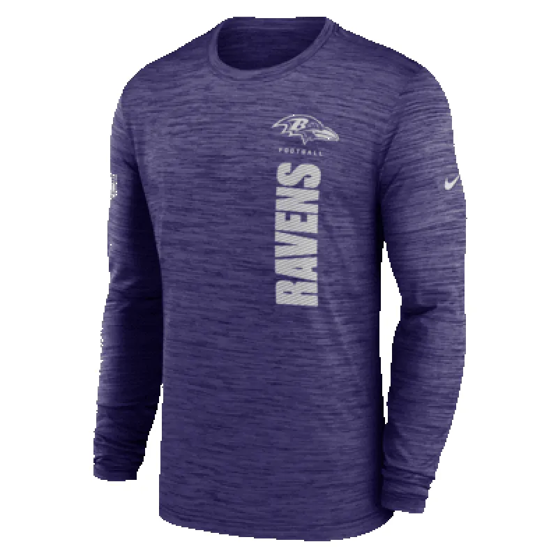 Baltimore Ravens Sideline Velocity Men's Nike Dri-FIT NFL Long-Sleeve T-Shirt sold by Nike