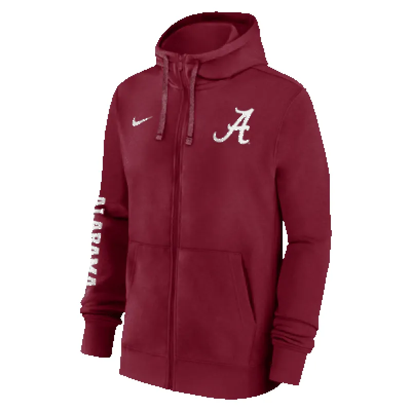 Alabama Crimson Tide Sideline Team Issue Men's Nike College Full-Zip Hoodie sold by Nike