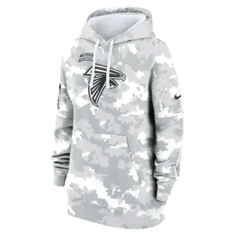 Atlanta Falcons Salute to Service Primary Edge Club Women's Nike NFL Pullover Hoodie sold by Nike