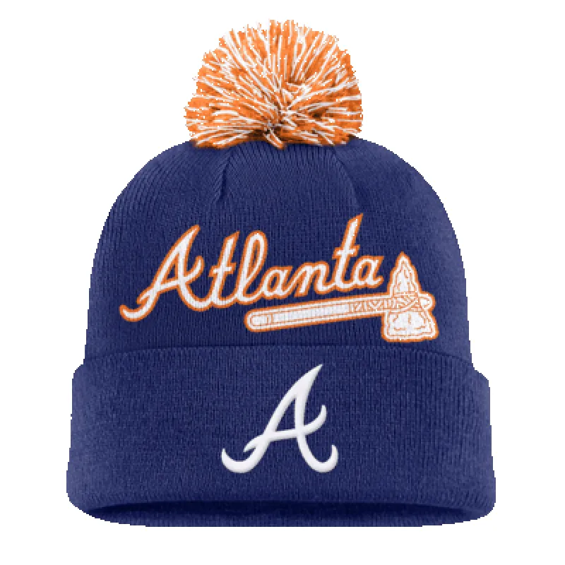 Atlanta Braves Peak Men's Nike MLB Cuffed Pom Beanie sold by Nike
