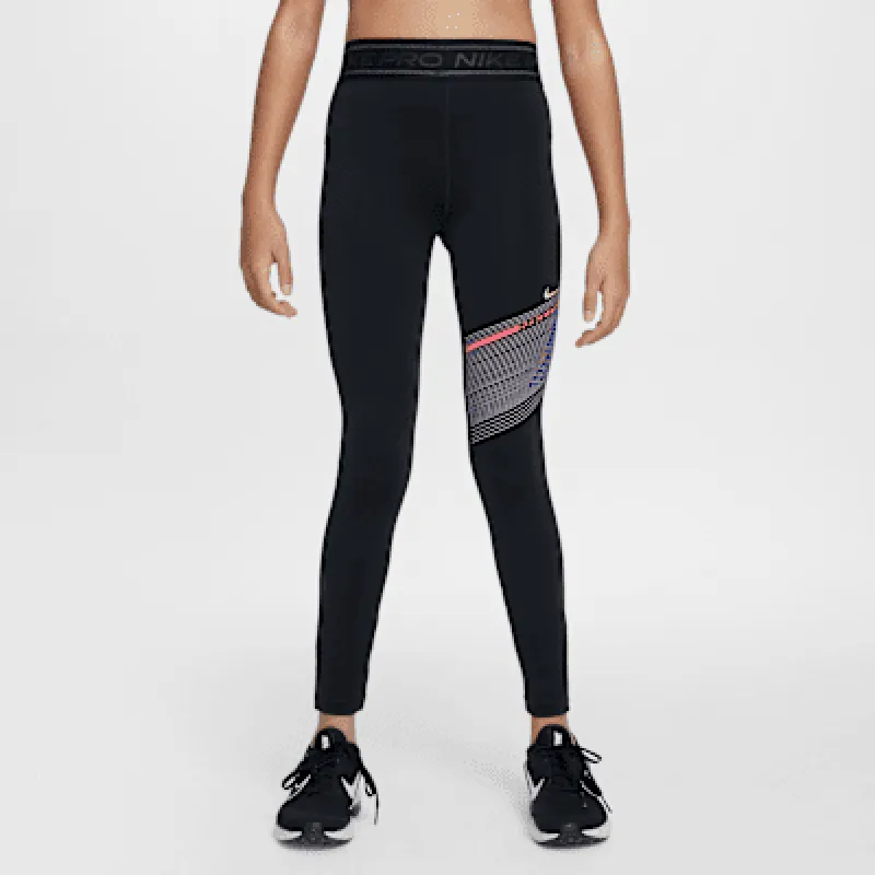 Nike Pro Girls' Dri-FIT Mid-Rise Leggings sold by Nike