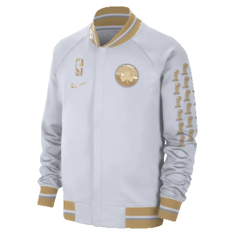 Boston Celtics Trophy Ring Banner Men's Nike NBA Full-Zip Authentic Jacket sold by Nike