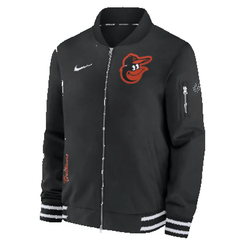 Baltimore Orioles Authentic Collection Men's Nike MLB Full-Zip Bomber Jacket sold by Nike