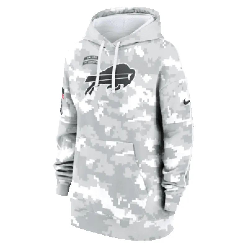 Buffalo Bills Salute to Service Primary Edge Club Women's Nike NFL Pullover Hoodie sold by Nike