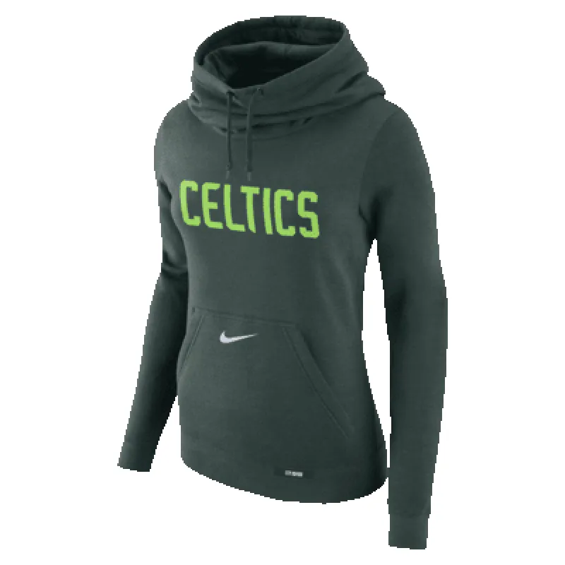 Boston Celtics Club City Edition Women's Nike NBA Fleece Funnel-Neck Hoodie sold by Nike